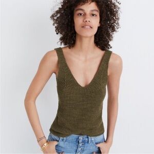 Madewell Olive Green Knit Tank Top